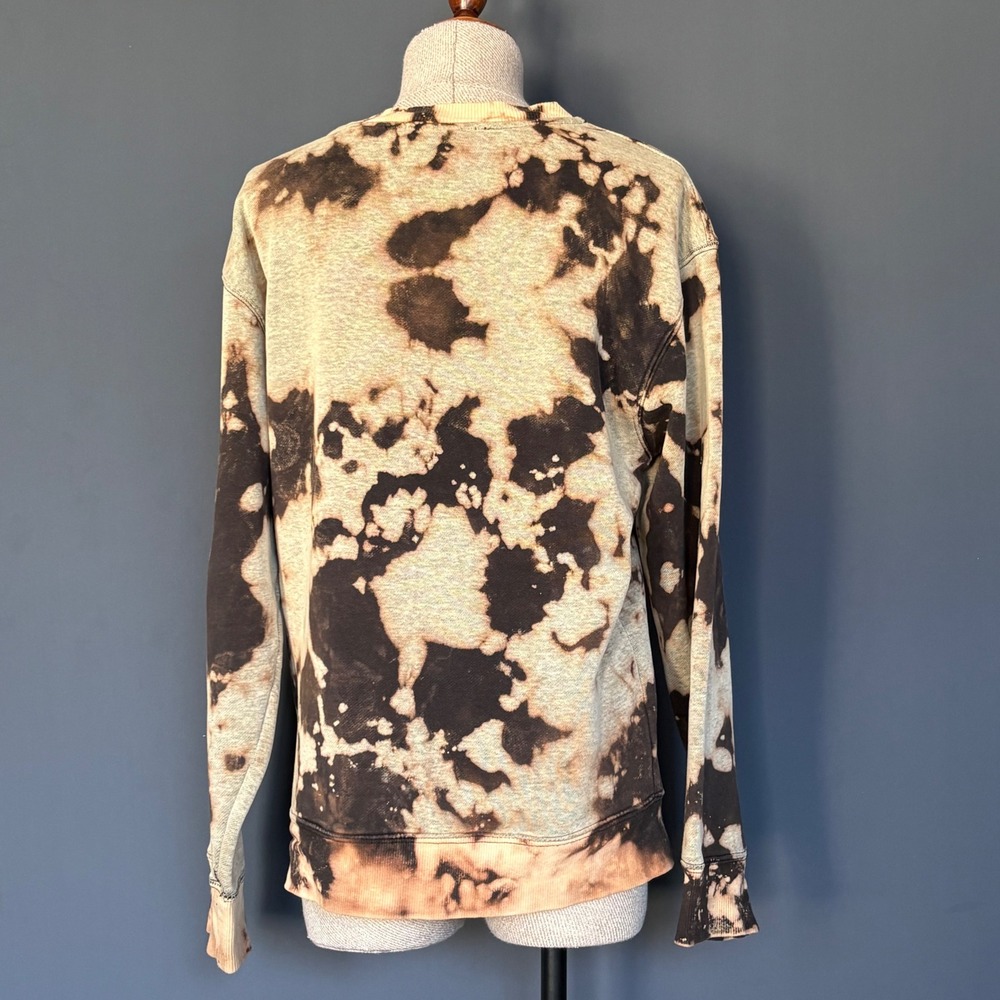 Mishka NYC Keep Watch Eyeball Sweatshirt | Size Small | Brown Tie Dye Khaki Wash - Picture 3 of 5